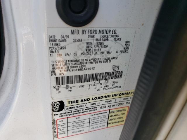 Photo 10 from auction – 2009 FORD EXPEDITION with VIN 1FMFU20519EA76912