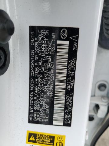 Photo 10 from auction – 2014 LEXUS CT 200 with VIN JTHKD5BH7E2195621