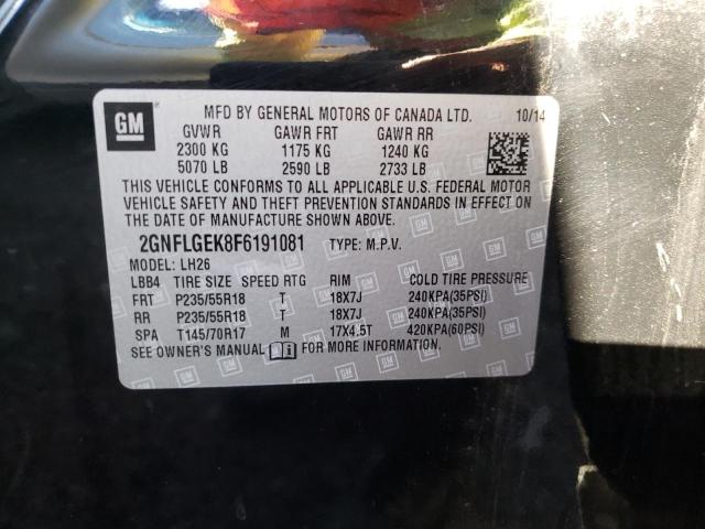 Photo 10 from auction – 2015 CHEVROLET EQUINOX LT with VIN 2GNFLGEK8F6191081