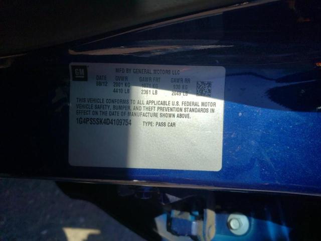 Photo 10 from auction – 2013 BUICK VERANO with VIN 1G4PS5SK4D4109754