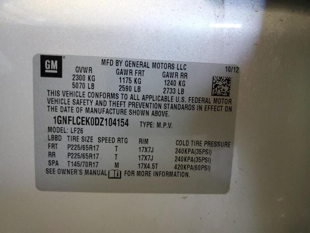 Photo 10 from auction – 2013 CHEVROLET EQUINOX LS with VIN 1GNFLCEK0DZ104154