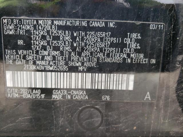 Photo 10 from auction – 2011 TOYOTA RAV4 LIMIT with VIN 2T3DK4DV1BW052695