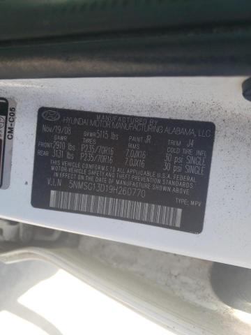 Photo 10 from auction – 2009 HYUNDAI SANTA FE G with VIN 5NMSG13D19H260770