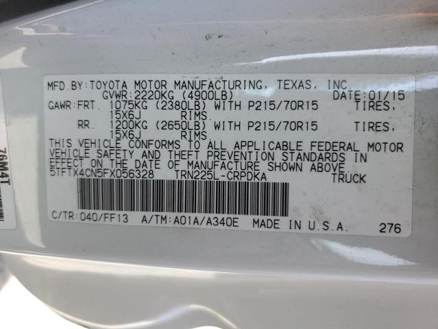 Photo 10 from auction – 2015 TOYOTA TACOMA ACC with VIN 5TFTX4CN5FX056328