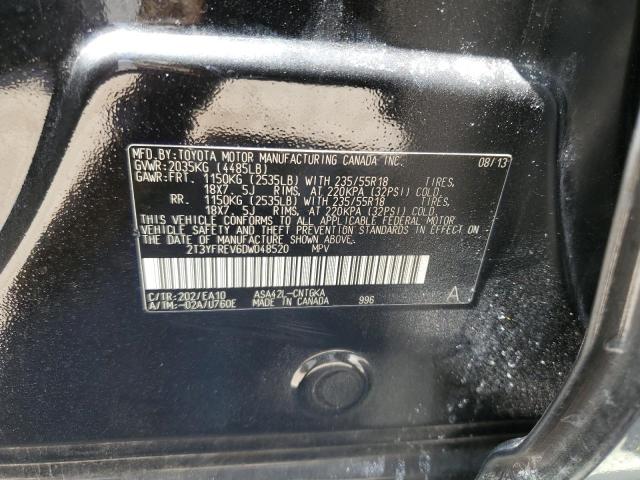 Photo 10 from auction – 2013 TOYOTA RAV4 LIMIT with VIN 2T3YFREV6DW048520