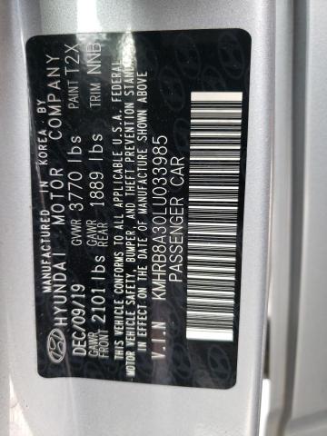 Photo 10 from auction – 2020 HYUNDAI VENUE SE with VIN KMHRB8A30LU033985