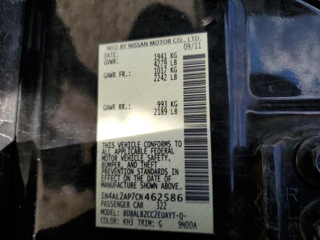 Photo 10 from auction – 2012 NISSAN ALTIMA BAS with VIN 1N4AL2AP7CN462586