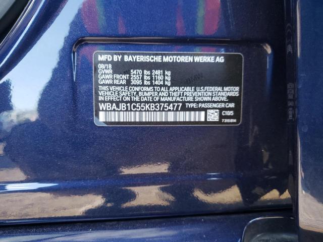 Photo 10 from auction – 2019 BMW 530XE with VIN WBAJB1C55KB375477