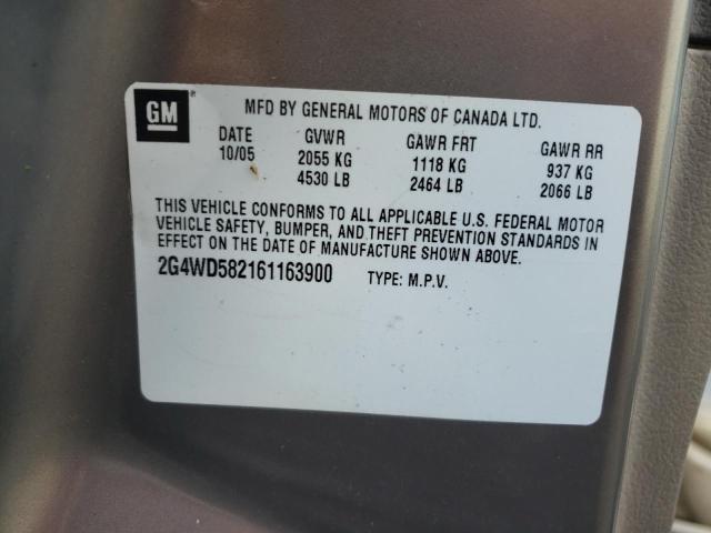 Photo 10 from auction – 2006 BUICK LACROSSE C with VIN 2G4WD582161163900