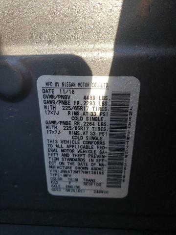 Photo 10 from auction – 2017 NISSAN ROGUE S with VIN JN8AT2MT7HW136196