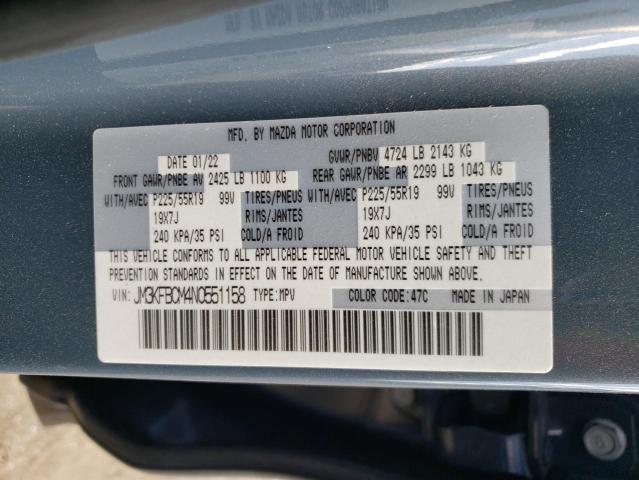 Photo 10 from auction – 2022 MAZDA CX-5 PREFE with VIN JM3KFBCM4N0551158