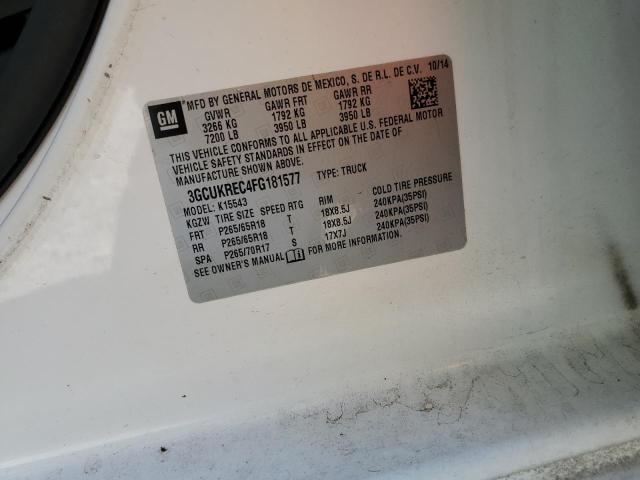 Photo 10 from auction – 2015 CHEVROLET SILVERADO with VIN 3GCUKREC4FG181577