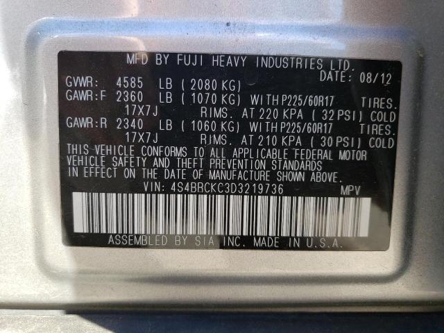 Снимка 10 от търг – 2013 SUBARU OUTBACK 2. с VIN 4S4BRCKC3D3219736