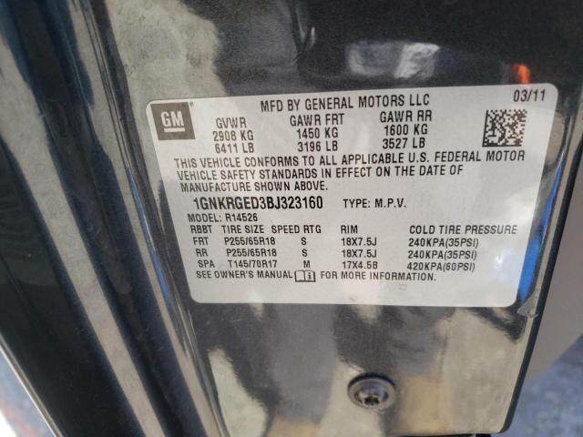 Photo 10 from auction – 2011 CHEVROLET TRAVERSE L with VIN 1GNKRGED3BJ323160