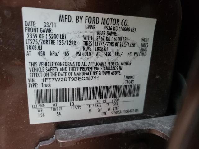Photo 10 from auction – 2011 FORD F250 SUPER with VIN 1FT7W2BT9BEC45711