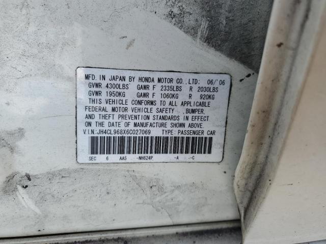 Photo 10 from auction – 2006 ACURA TSX with VIN JH4CL968X6C027069