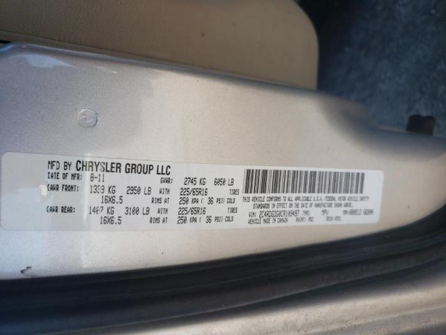 Photo 10 from auction – 2012 DODGE GRAND CARA with VIN 2C4RDGDG0CR109497