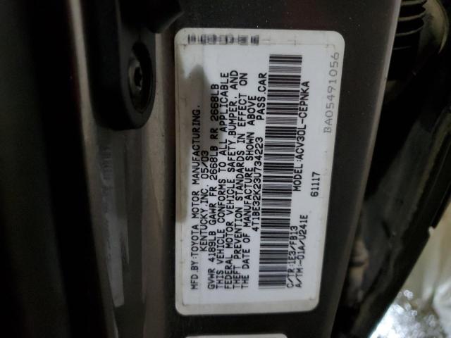 Photo 10 from auction – 2003 TOYOTA CAMRY /LE/ with VIN 4T1BE32K23U734223