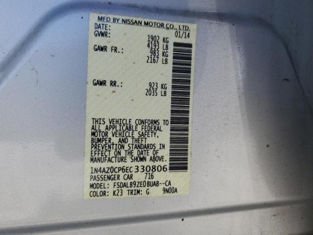 Photo 10 from auction – 2014 NISSAN LEAF S with VIN 1N4AZ0CP6EC330806