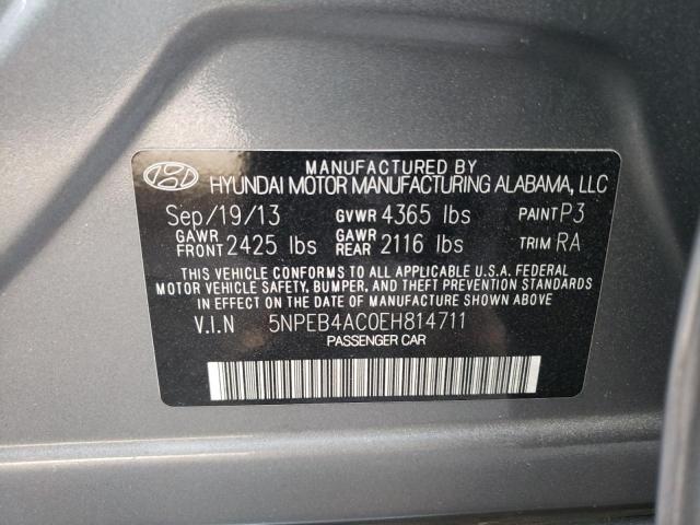 Photo 10 from auction – 2014 HYUNDAI SONATA GLS with VIN 5NPEB4AC0EH814711