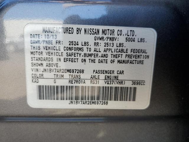 Photo 10 from auction – 2014 INFINITI Q50 BASE with VIN JN1BV7AR2EM697268