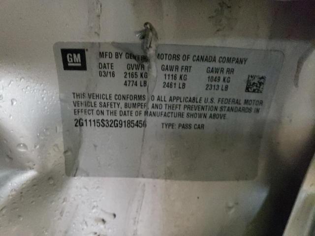 Photo 10 from auction – 2016 CHEVROLET IMPALA LT with VIN 2G1115S32G9185456