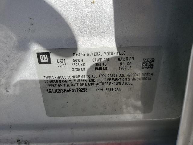 Photo 10 from auction – 2014 CHEVROLET SONIC LT with VIN 1G1JC5SH5E4179298