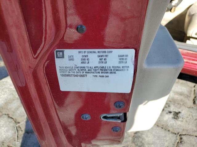 Photo 10 from auction – 2004 CADILLAC CTS with VIN 1G6DM577040109377
