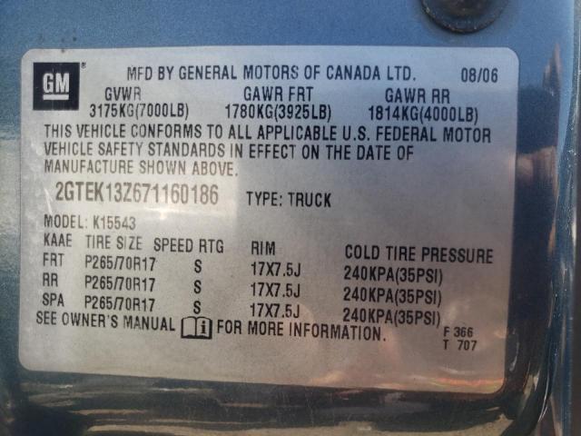 Photo 10 from auction – 2007 GMC NEW SIERRA with VIN 2GTEK13Z671160186