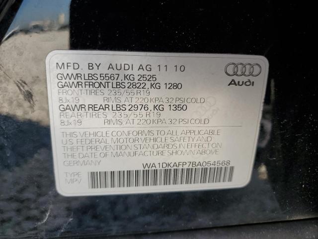 Photo 10 from auction – 2011 AUDI Q5 PREMIUM with VIN WA1DKAFP7BA054568