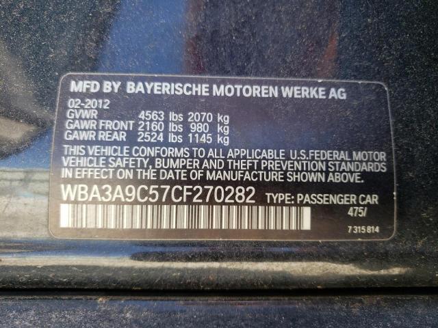 Photo 10 from auction – 2012 BMW 335 I with VIN WBA3A9C57CF270282