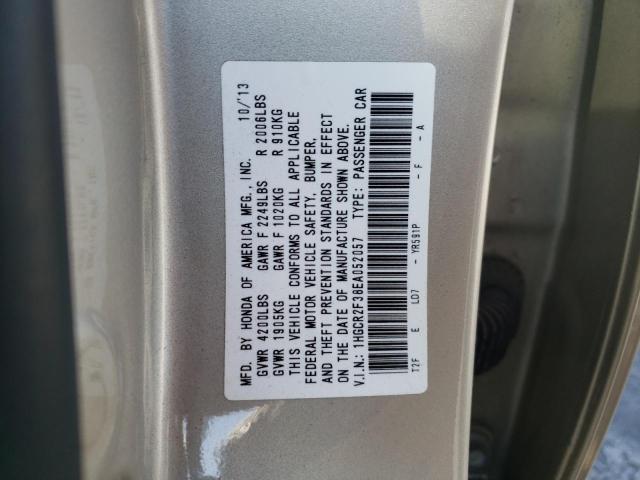 Photo 10 from auction – 2014 HONDA ACCORD LX with VIN 1HGCR2F38EA052057