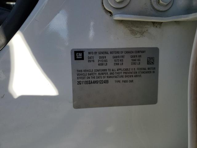 Photo 10 from auction – 2017 CHEVROLET IMPALA with VIN 2G1105SA4H9122409