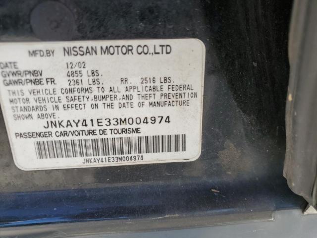Photo 10 from auction – 2003 INFINITI M45 with VIN JNKAY41E33M004974