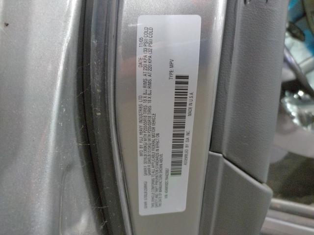 Photo 10 from auction – 2006 SUBARU B9 TRIBECA with VIN 4S4WX82C764423957
