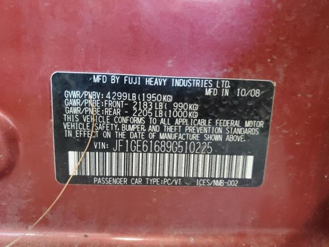 Photo 10 from auction – 2009 SUBARU IMPREZA 2. with VIN JF1GE61689G510225