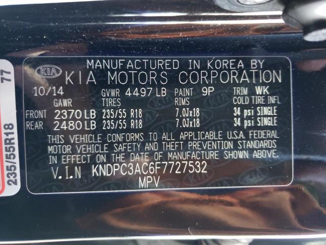 Photo 10 from auction – 2015 KIA SPORTAGE E with VIN KNDPC3AC6F7727532