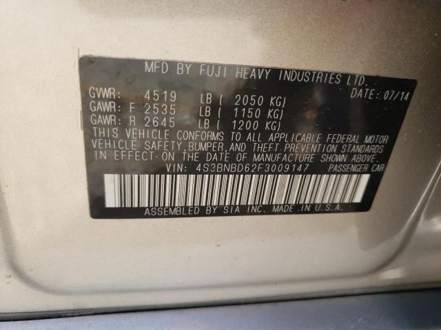 Photo 10 from auction – 2015 SUBARU LEGACY 2.5 with VIN 4S3BNBD62F3009147