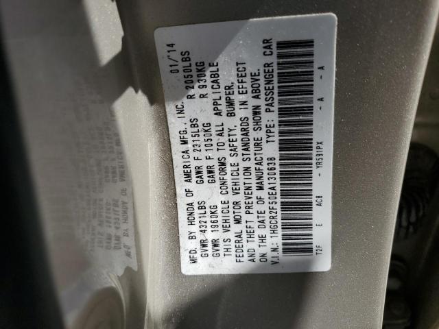 Photo 10 from auction – 2014 HONDA ACCORD SPO with VIN 1HGCR2F50EA130638
