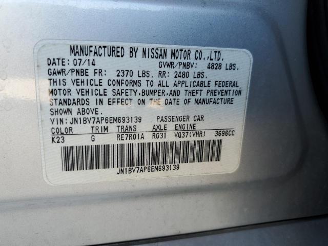 Photo 10 from auction – 2014 INFINITI Q50 BASE with VIN JN1BV7AP6EM693139