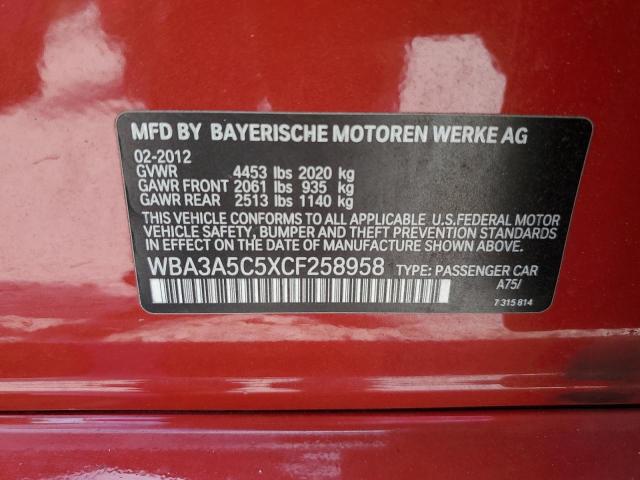 Photo 10 from auction – 2012 BMW 328 I with VIN WBA3A5C5XCF258958