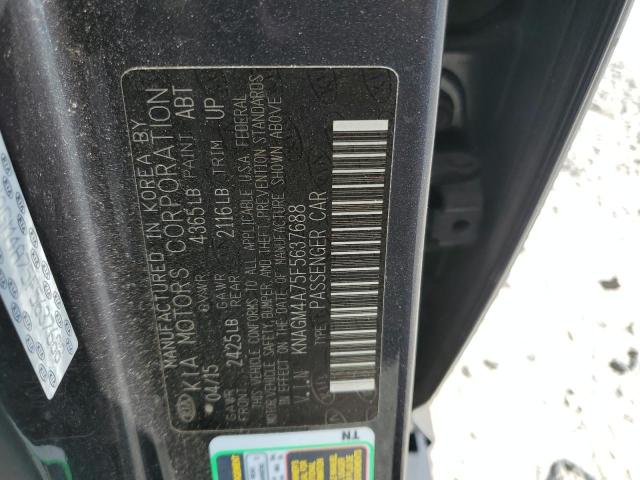 Photo 10 from auction – 2015 KIA OPTIMA LX with VIN KNAGM4A75F5637688