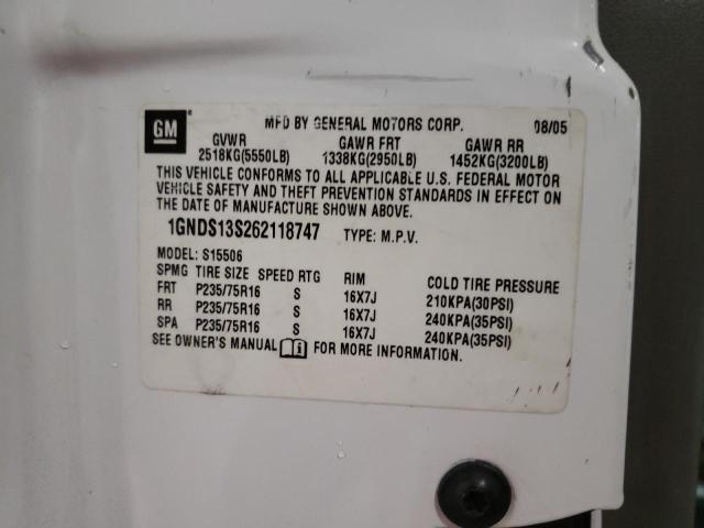 Photo 10 from auction – 2006 CHEVROLET TRAILBLAZE with VIN 1GNDS13S262118747