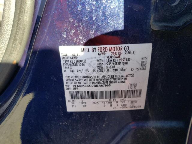 Photo 10 from auction – 2011 FORD EDGE LIMIT with VIN 2FMDK3KC0BBA87965