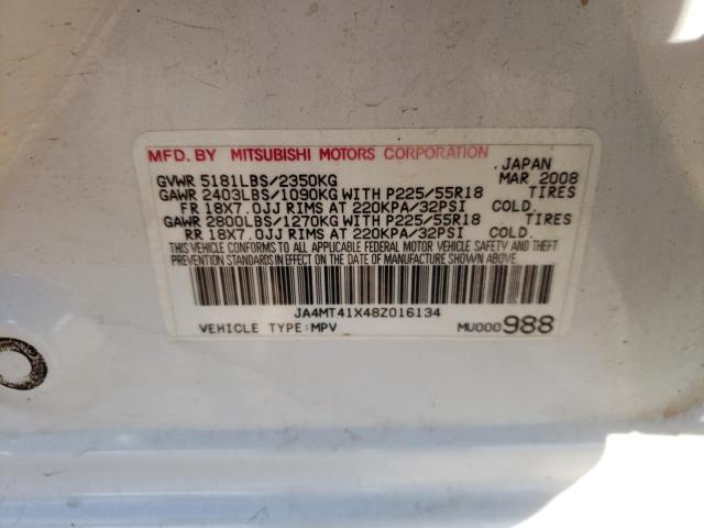 Photo 10 from auction – 2008 MITSUBISHI OUTLANDER with VIN JA4MT41X48Z016134