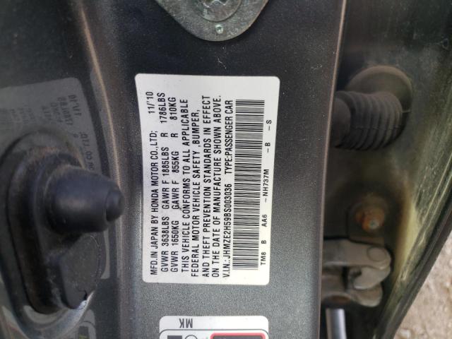 Photo 10 from auction – 2011 HONDA INSIGHT LX with VIN JHMZE2H59BS003036