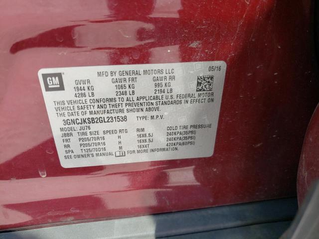 Foto 10 de la subasta – 2016 CHEVROLET TRAX LS con VIN 3GNCJKSB2GL231538