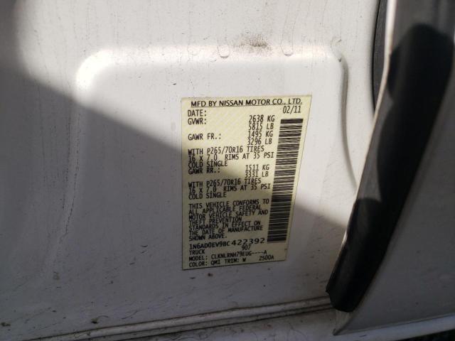 Photo 10 from auction – 2011 NISSAN FRONTIER S with VIN 1N6AD0EV9BC422392