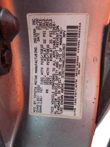 Photo 10 from auction – 2001 TOYOTA SEQUOIA with VIN 5TDZT34A61S001963