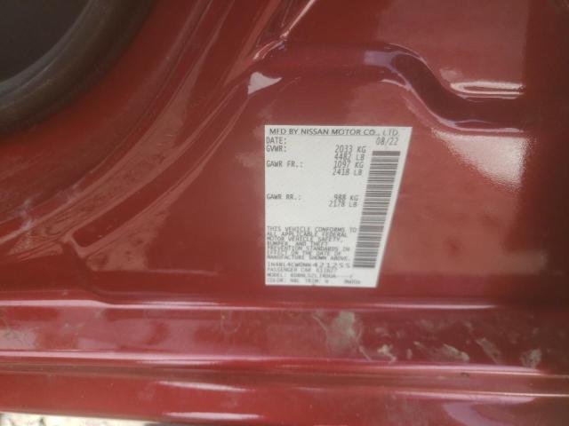 Photo 10 from auction – 2022 NISSAN ALTIMA SR with VIN 1N4BL4CW0NN421255